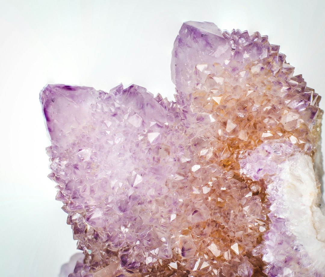 Amethyst-inspired calming crystal display